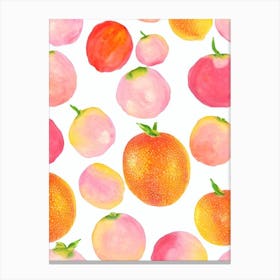 Fruits On Repeat Fruit Canvas Print
