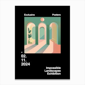 Impossible Landscapes Exhibition Archive Poster 18 Canvas Print