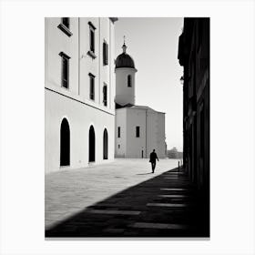 Ancona, Italy,  Black And White Analogue Photography  2 Canvas Print