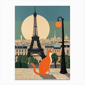 Paris Cat Canvas Print