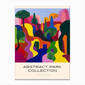 Abstract Park Collection Poster Parque Mexico Mexico City 1 Canvas Print
