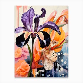 Surreal Florals Iris 1 Flower Painting Canvas Print