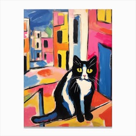 Painting Of A Cat In Istanbul Turkey 2 Canvas Print