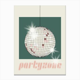 Celebrate The 80s Partyzone Green Canvas Print