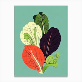 Bok Choy Bold Graphic vegetable Canvas Print