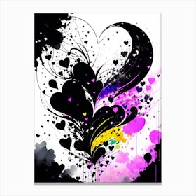 Heart Splatter Canvas Print