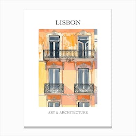 Lisbon Travel And Architecture Poster 3 Canvas Print