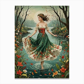 Dancing Christmas Spirit Canvas Print