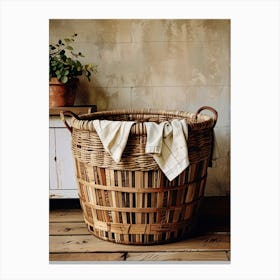 Wicker Basket Canvas Print