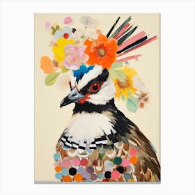 Bird With A Flower Crown Lapwing 3 Canvas Print
