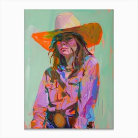 Cowgirl Painting 3 Canvas Print