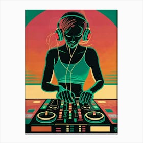 Dj woman 6 Canvas Print