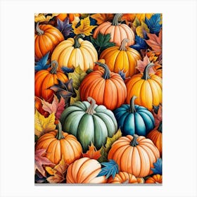 Thanksgiving Pumpkins Canvas Print