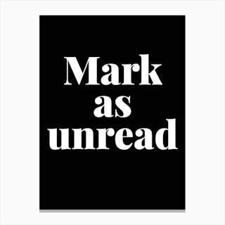 Unread Canvas Print