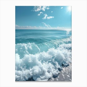 Ocean Waves On The Beach Canvas Print