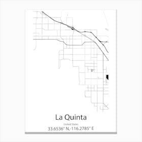 La Quinta,United States Minimalist Map Toile