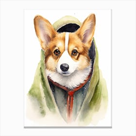Corgi Dog As A Jedi 2 Canvas Print