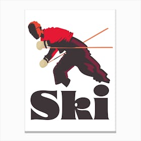 Ski Logo Canvas Print