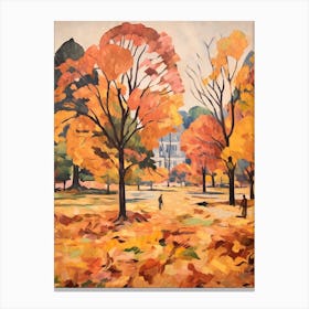 Autumn City Park Painting Yoyogi Park Tokyo 1 Canvas Print