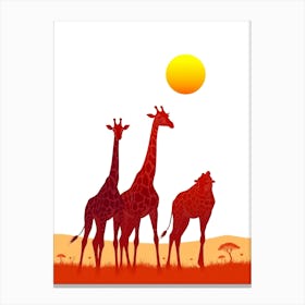 Giraffes Canvas Print