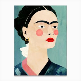 A Portrait Of Frida | Illustration of Frida Kahlo| Celebrity Portrait Art Painting Canvas Print