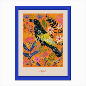 Spring Birds Poster Crow 3 Canvas Print