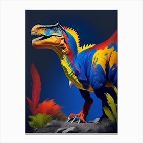 Torvosaurus 1 Primary Colours Dinosaur Canvas Print