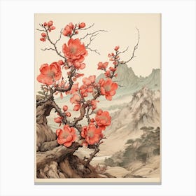Japanese Quince Victorian Style 0 Canvas Print