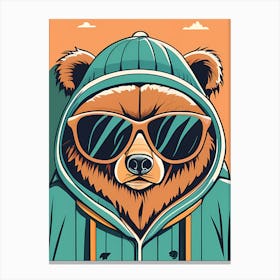 Bear In Sunglasses 3 Canvas Print