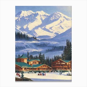 El Colorado, Chile Ski Resort Vintage Landscape 1 Skiing Poster Canvas Print