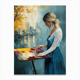 Artist Painting Canvas Print