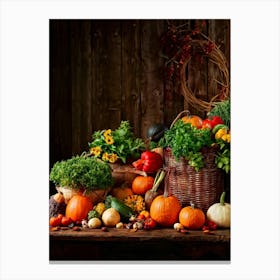 Autumn Vegetables Canvas Print