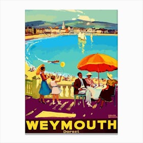 Weymouth, Vintage Travel Poster Canvas Print