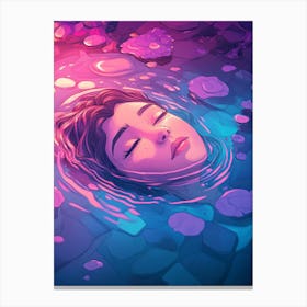 Girl In The Water 4 Canvas Print