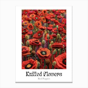 Knitted Flowers Red Poppies 1 Canvas Print