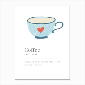 Coffee Definition Canvas Print