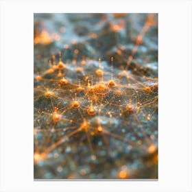 Abstract Image Of Network Canvas Print