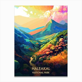 Haleakal National Park Travel Poster Illustration Style 2 Canvas Print