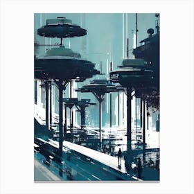Futuristic City 13 Canvas Print