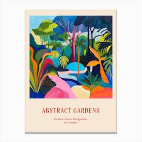 Colourful Gardens Auckland Domain Wintergardens 4 Red Poster Canvas Print