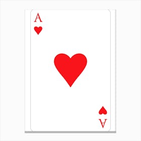 Ace Of Spades RED Canvas Print