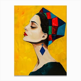 Woman In A Hat 100 Canvas Print