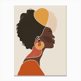 Portrait Of African American Woman 11 Canvas Print