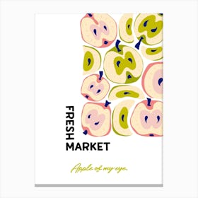 Apple Of My Eye Printable Poster, Fruit Market Print, Fruit of the Spirit Art, Organic Tropical Fruit Decor, Vegan-Friendly Wall Art Canvas Print