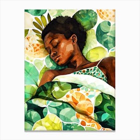 Woman Sleeping Canvas Print