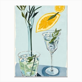 Lemon Cocktail Canvas Print