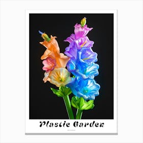 Bright Inflatable Flowers Poster Delphinium 1 Canvas Print
