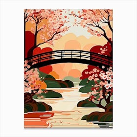 Sakura Bridge Canvas Print