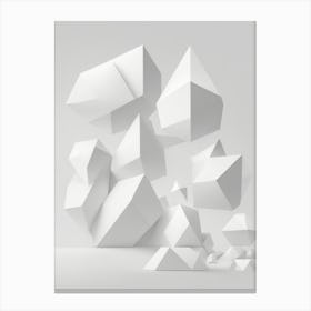 Abstract White Cubes Canvas Print
