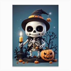 Halloween Skeleton 9 Canvas Print